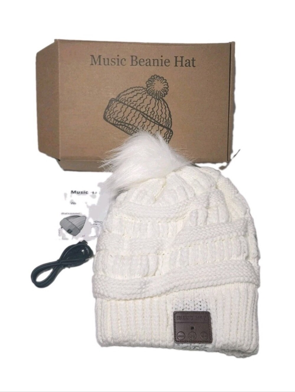 New Music Beanie Hat Tossel Cap Wireless Bluetooth Speakers Inside W Charger